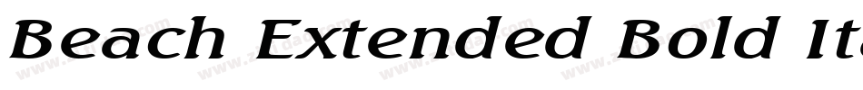 Beach Extended Bold Italic字体转换